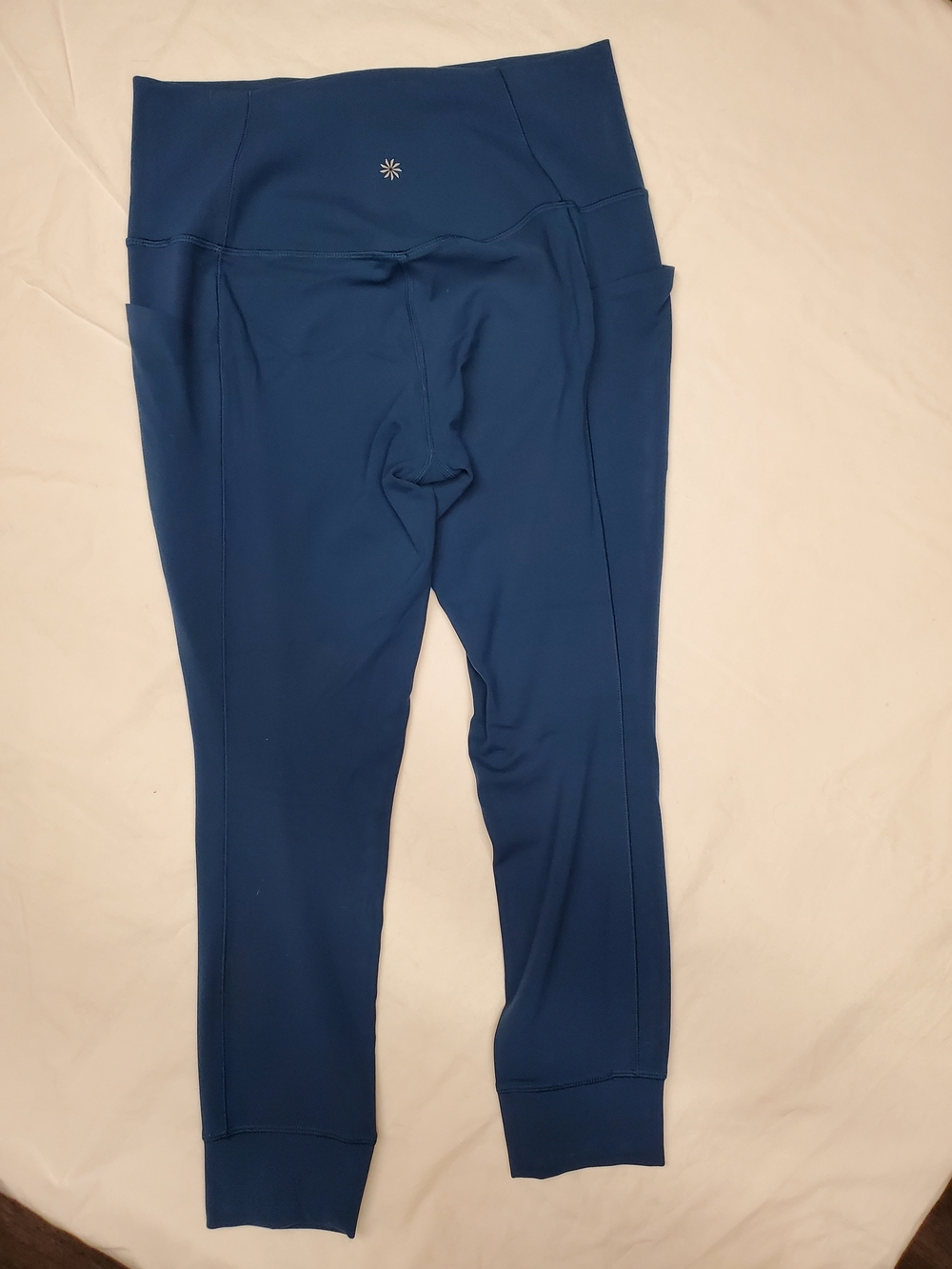 Athleta Salutation Stash II 7/8 Leggings Blue Medium High Rise Pockets - Picture 7 of 7